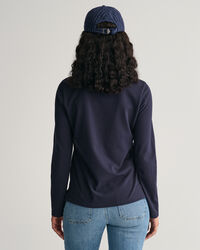 Långärmad pikétröja med sköld