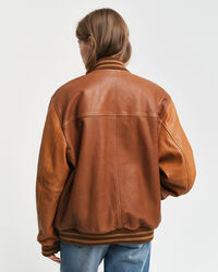 GANT Varsity Jacket i skinn