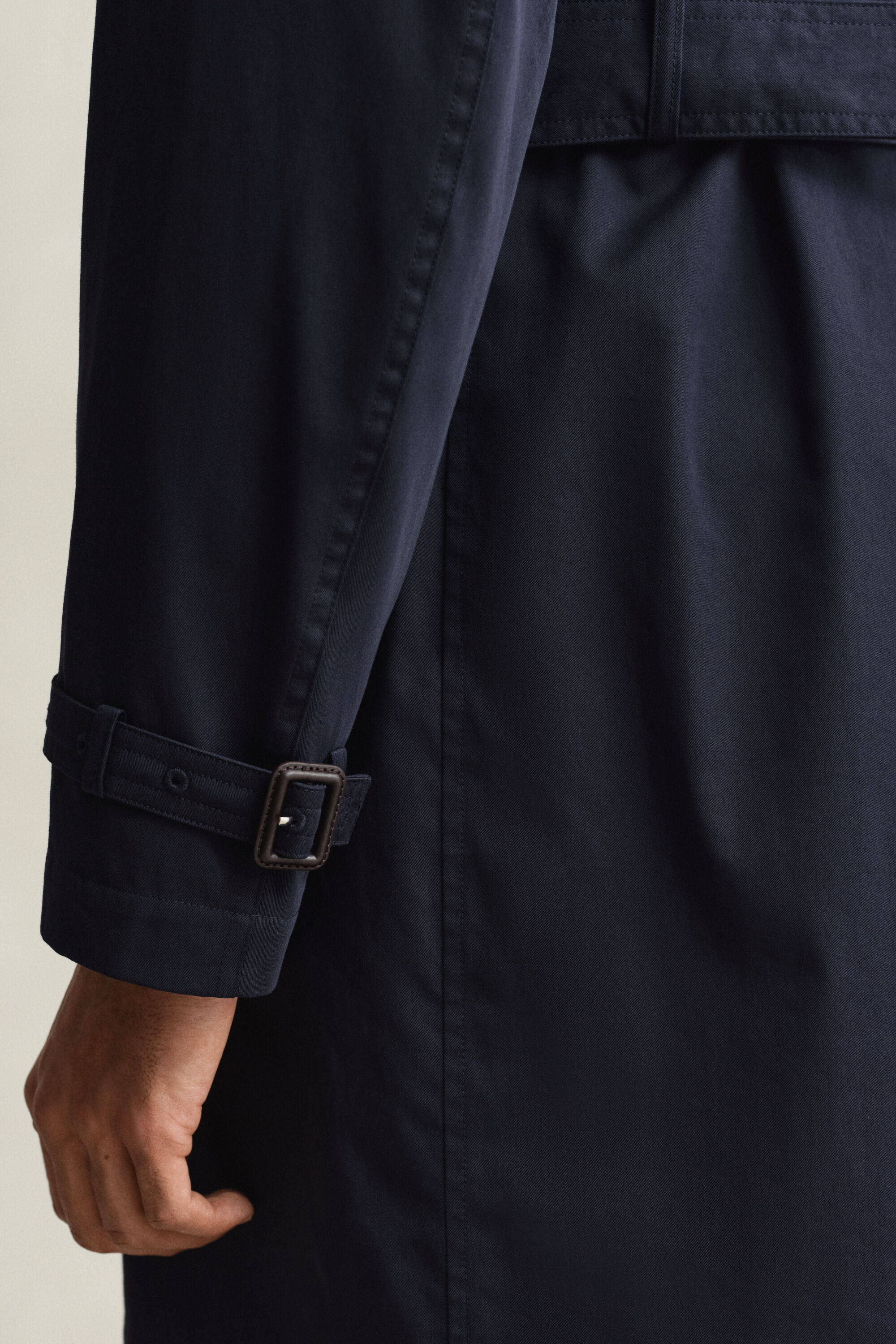 Trenchcoat i bomullsblandning