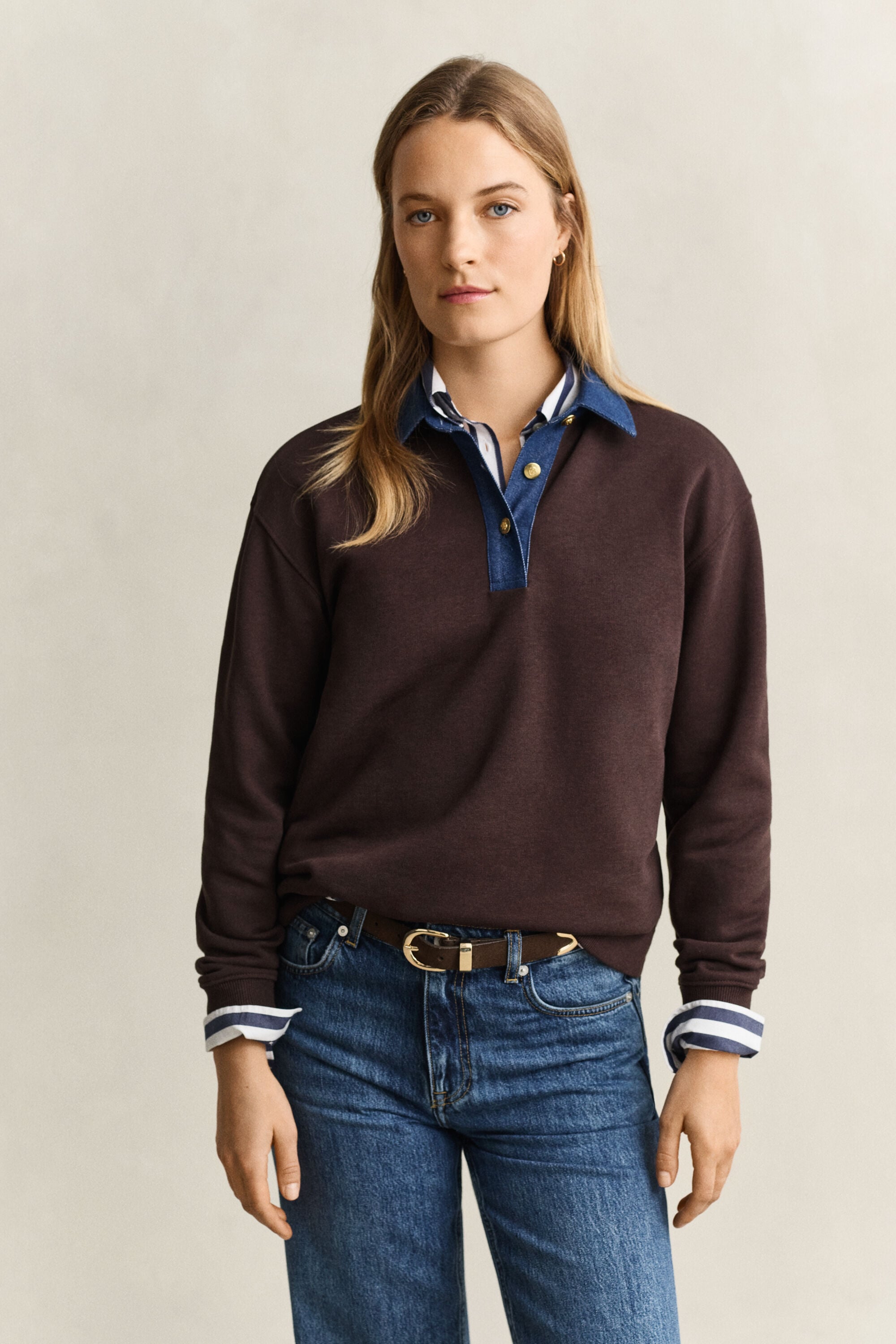 Heavy Rugger med denimkrage