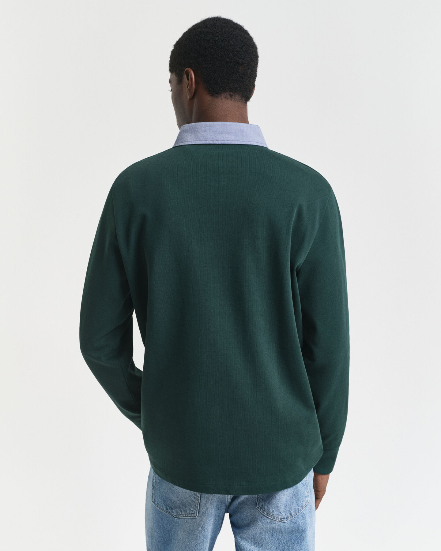 Heavy Rugger med chambraykrage