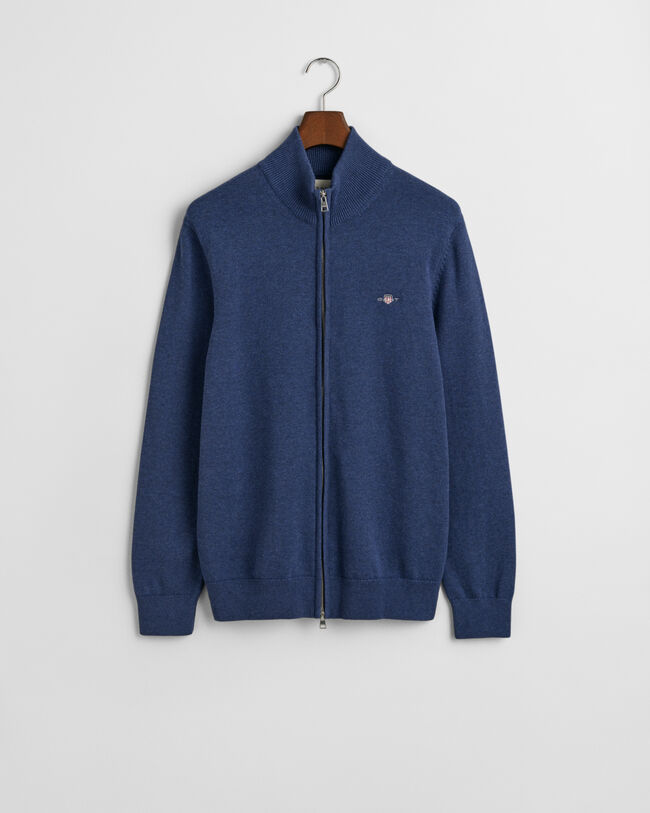 Casual Cotton kofta med dragkedja