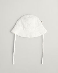 Baby solhatt med broderie anglaise