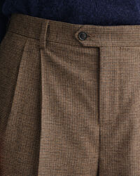 Hundtandsmönstrade kostymbyxor