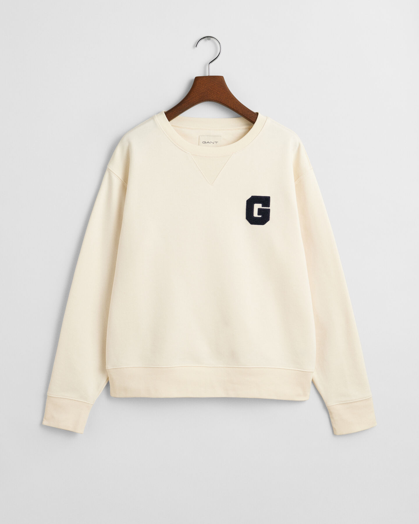Rundhalsad sweatshirt med G-m&auml;rke