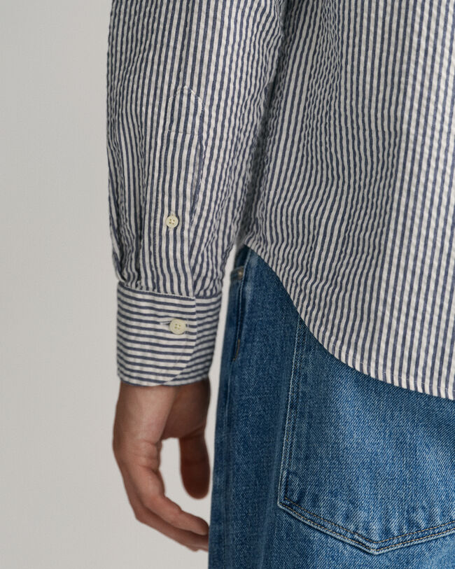 Regular fit Seersucker skjorta