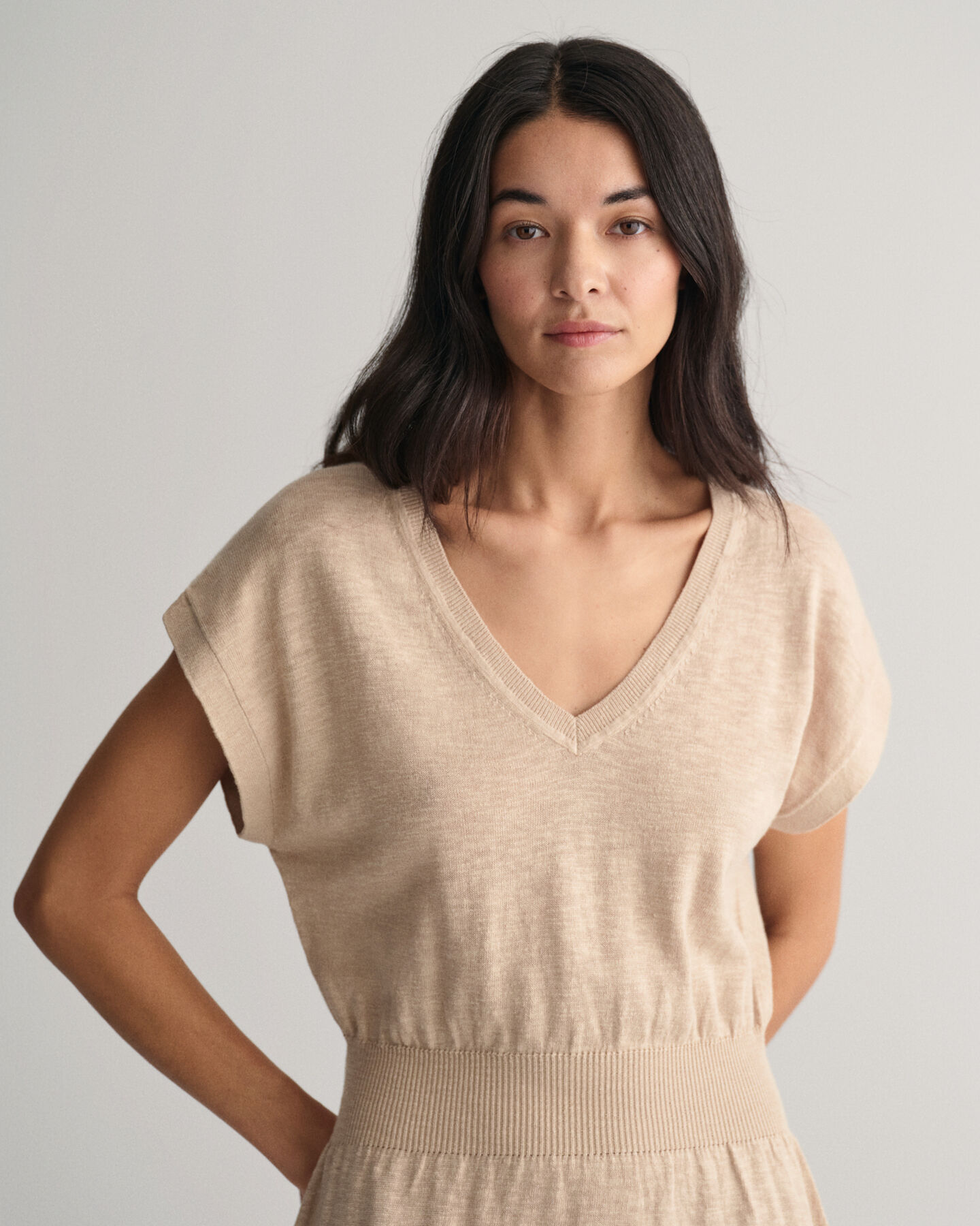 Klänning i linneblandning