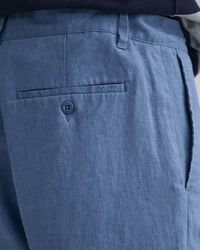 Relaxed fit linneshorts med dragsko