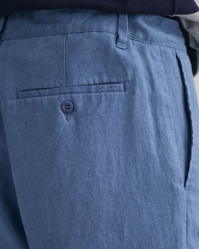 Relaxed fit linneshorts med dragsko