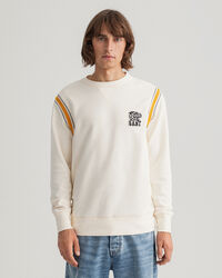 Tiger Badge sweatshirt med rund halsringning