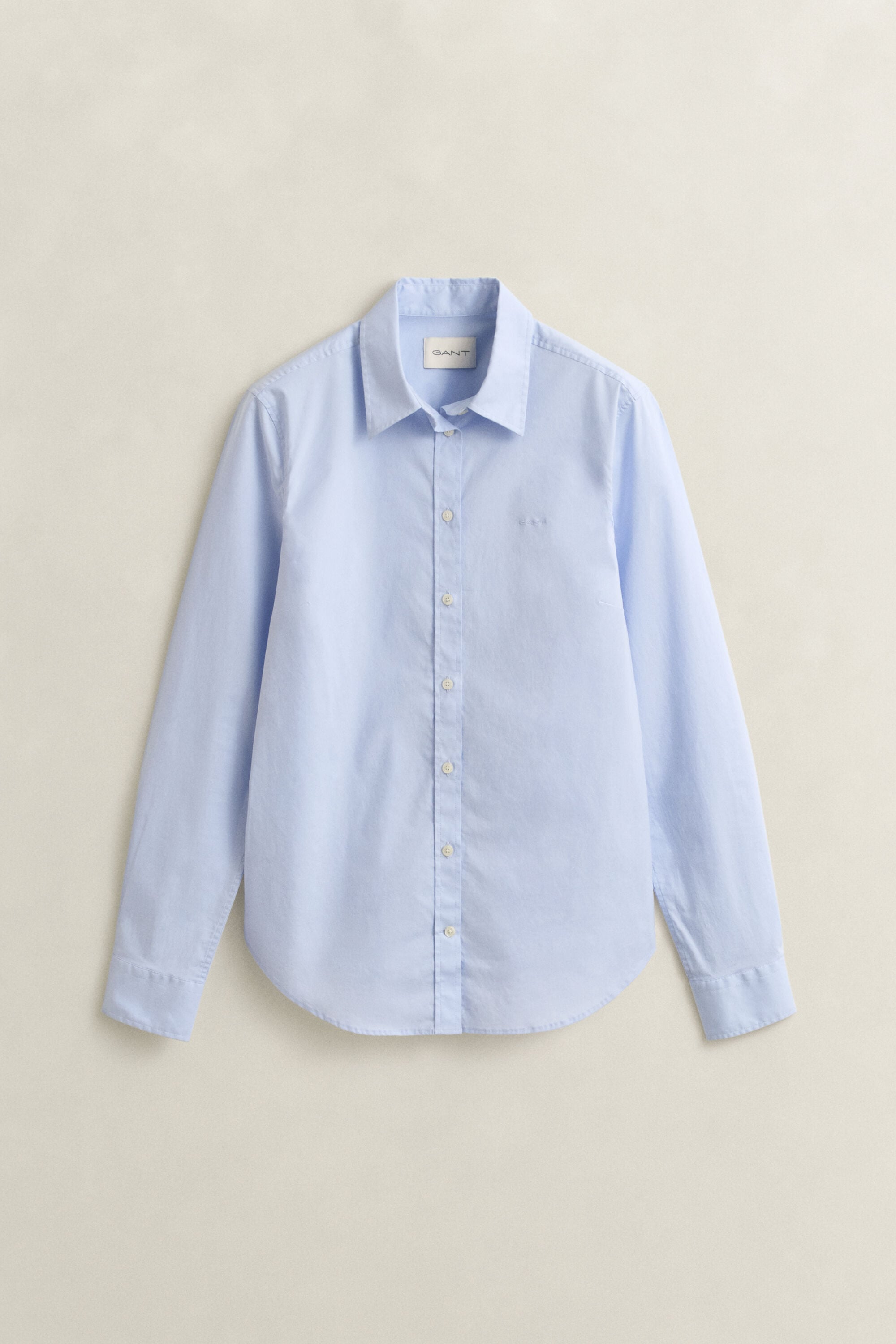 Slim fit poplinskjorta