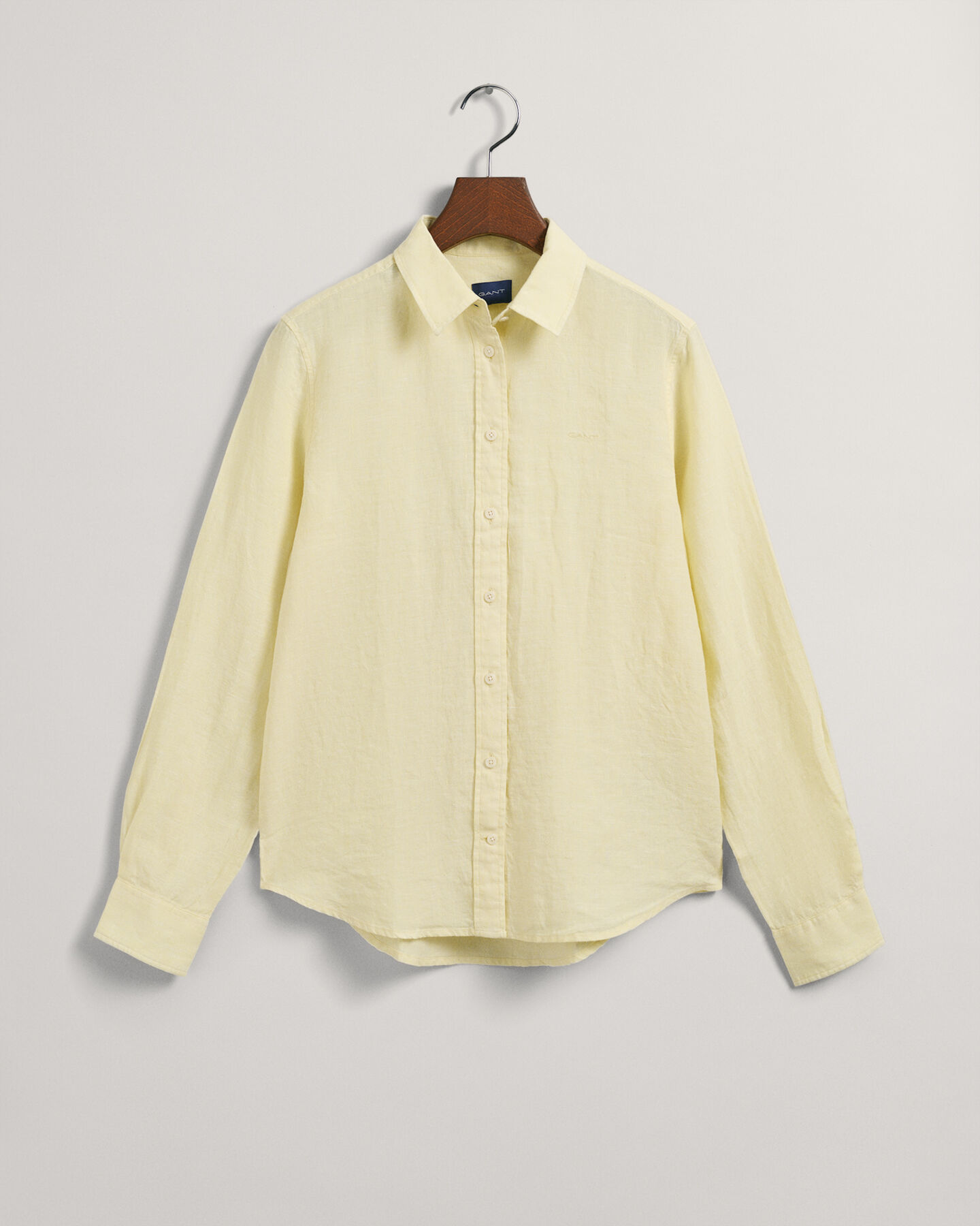 Regular fit skjorta i linnechambray