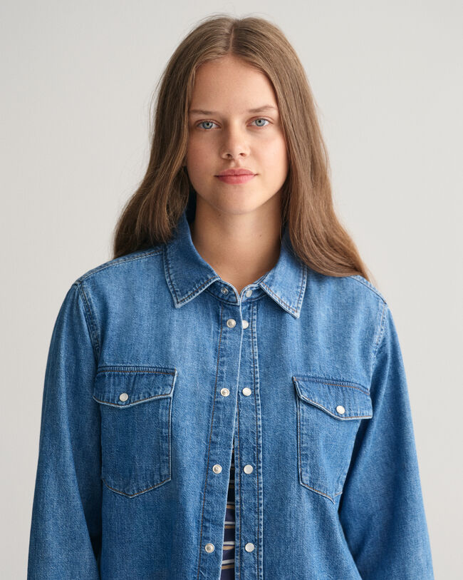 Teens denimskjorta