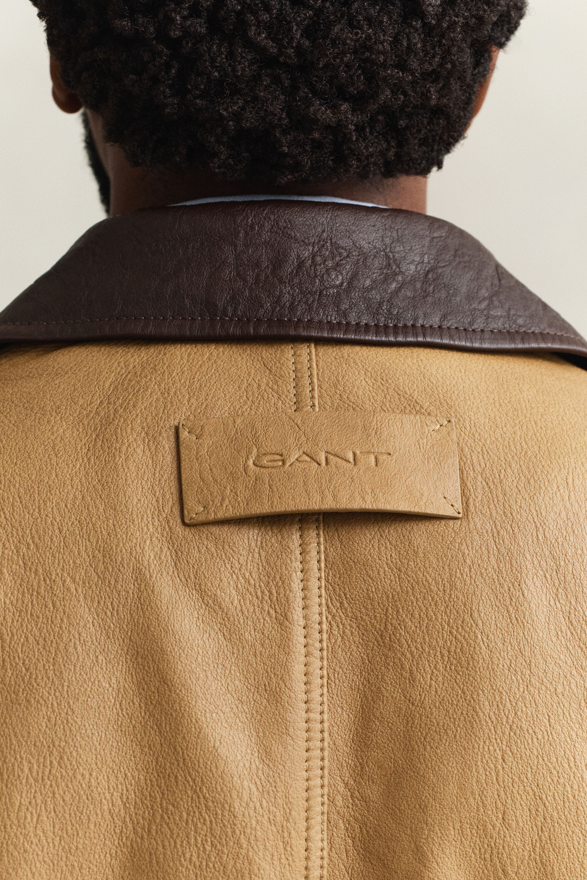 Decker-jacka i läder