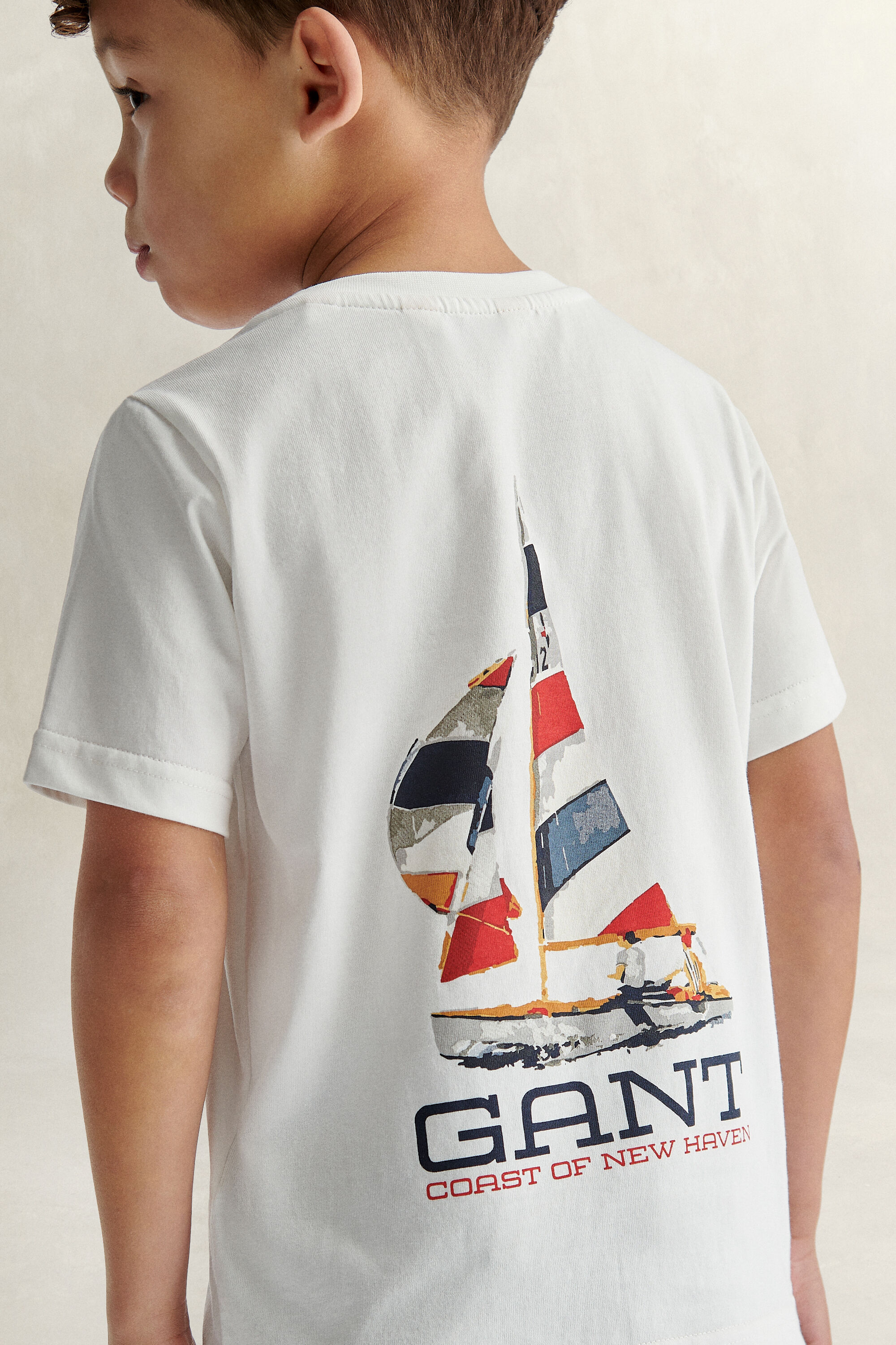 Boys T-shirt med kustmotiv