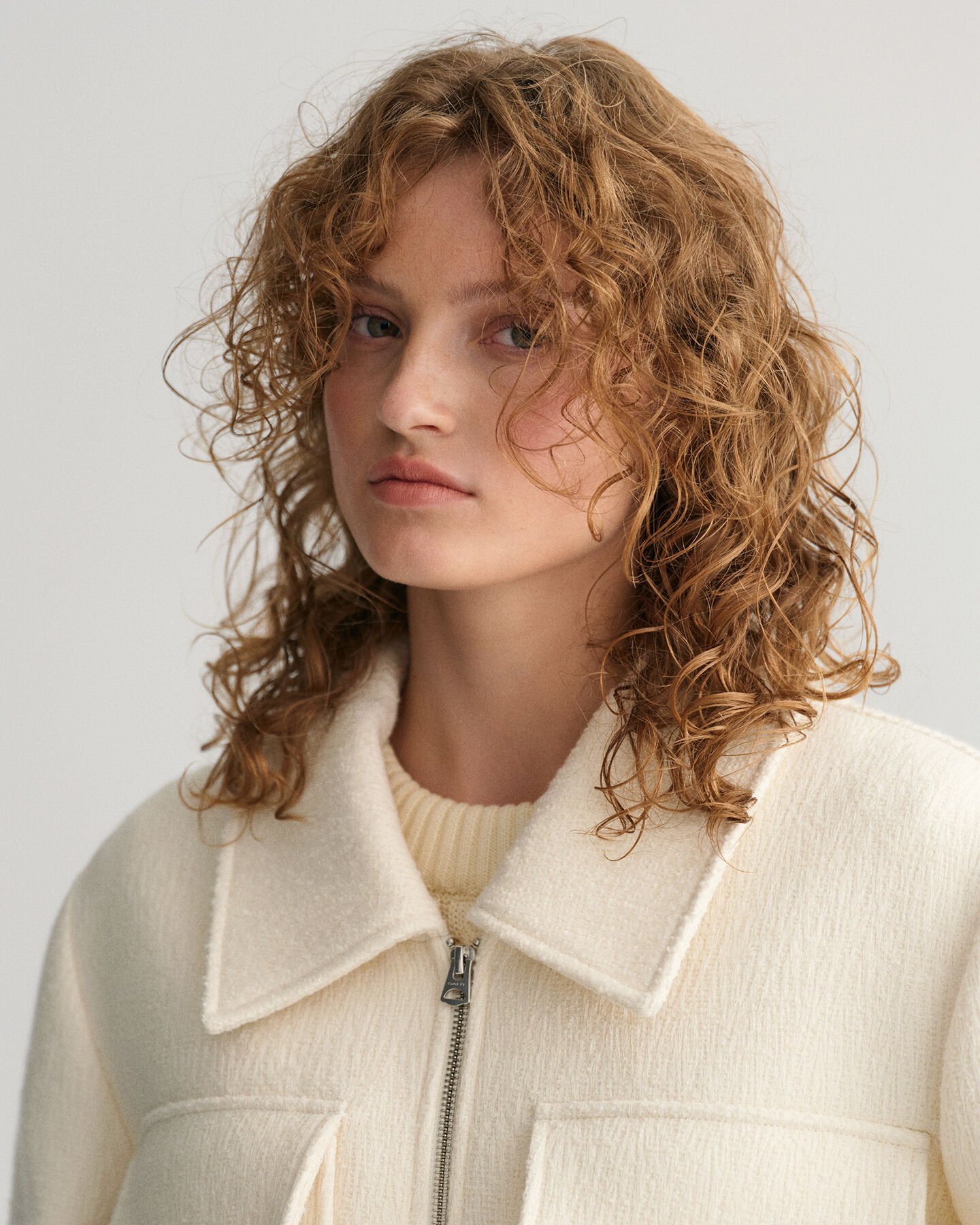 Cropped boucl&eacute;jacka