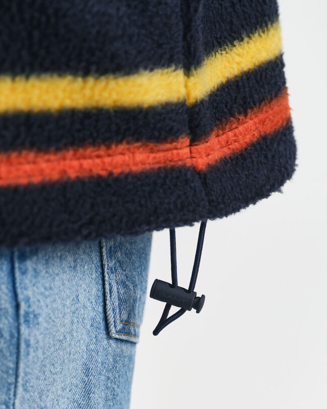 Randig sweatshirt i fleece