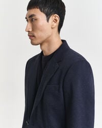 Slim fit tvåfärgad kavaj i jerseypiké