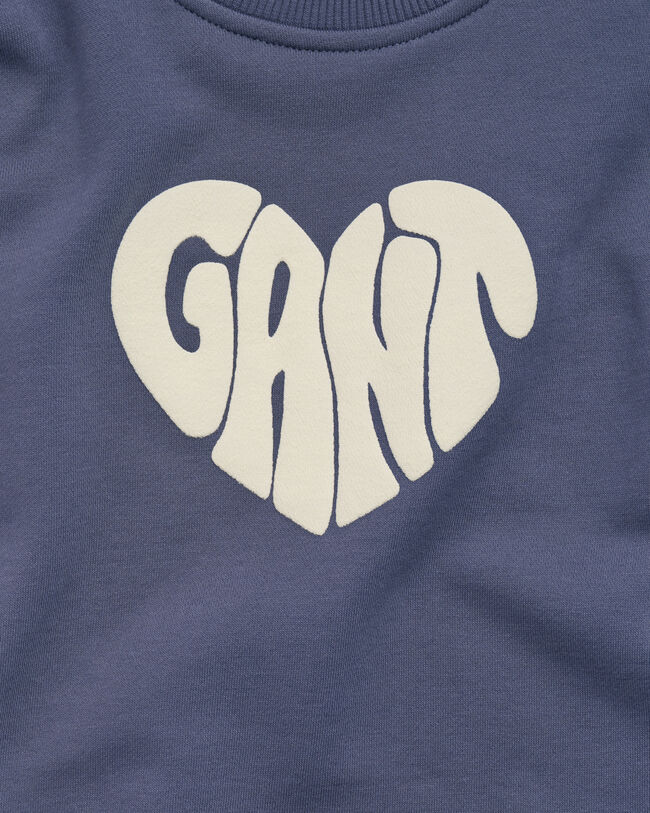 Girls Heart Graphic rundhalsad sweatshirt