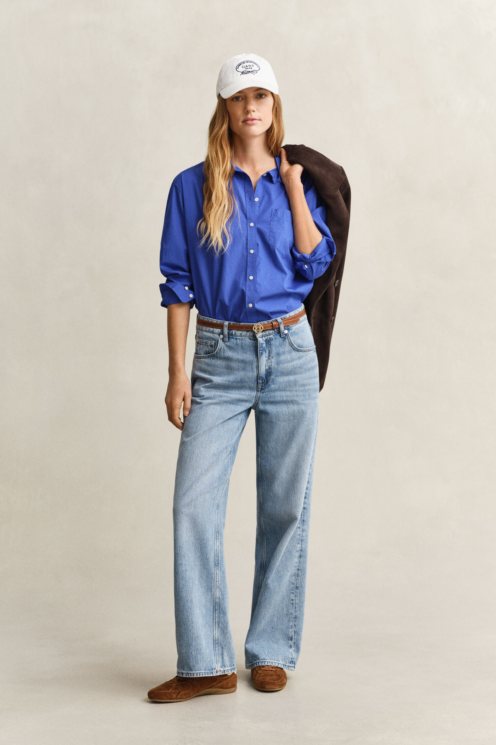 Relaxed fit klassisk poplinskjorta