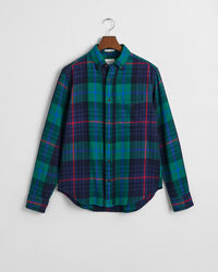 Regular fit rutig twillskjorta