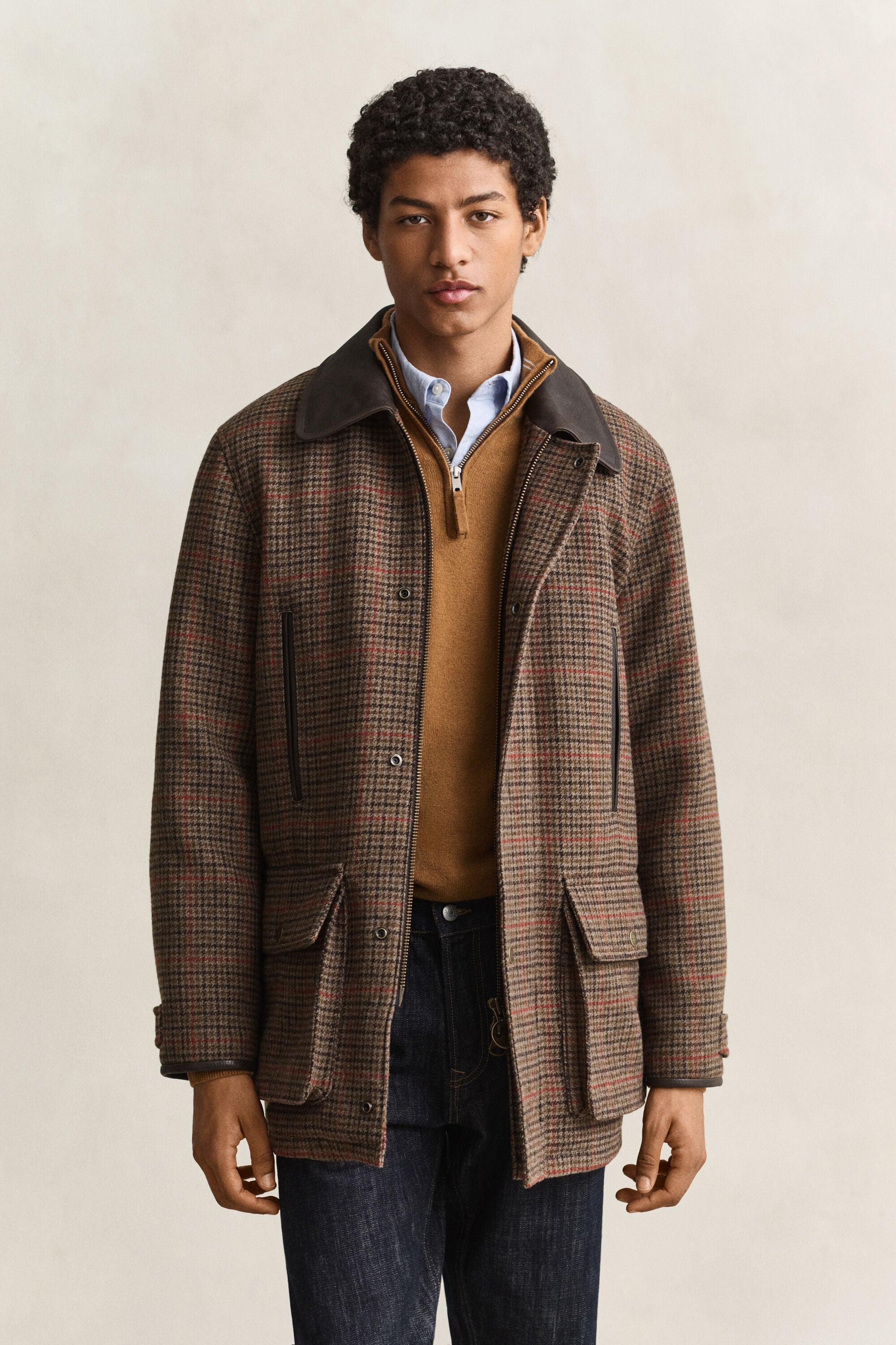 Jacka i decker-stil i brittisk tweed