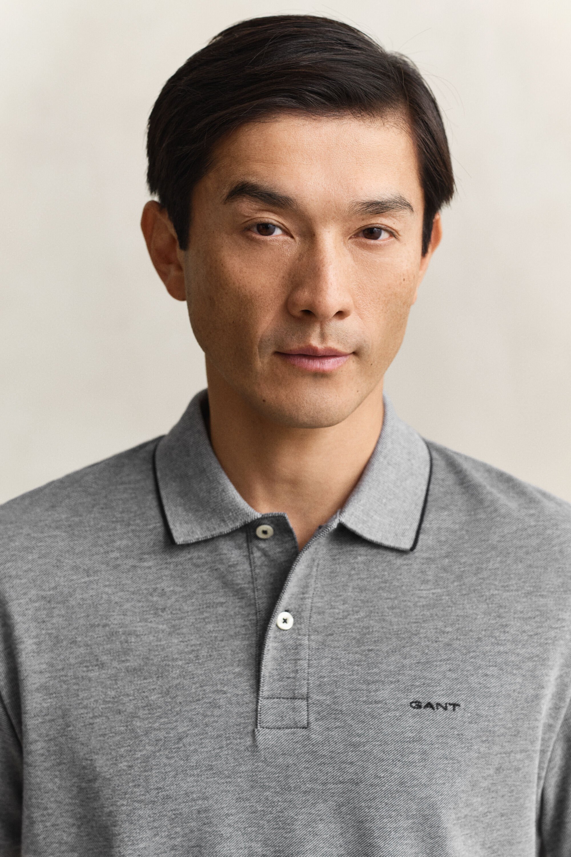 Tvåfärgad pikétröja