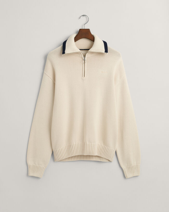 Half-zip bomullströja