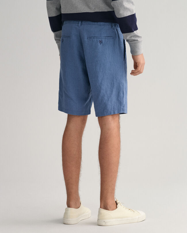 Relaxed fit linneshorts med dragsko