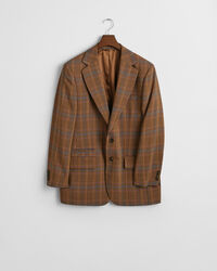 Relaxed fit rutig yllekavaj