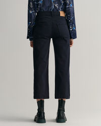 Färgade cropped vida jeans