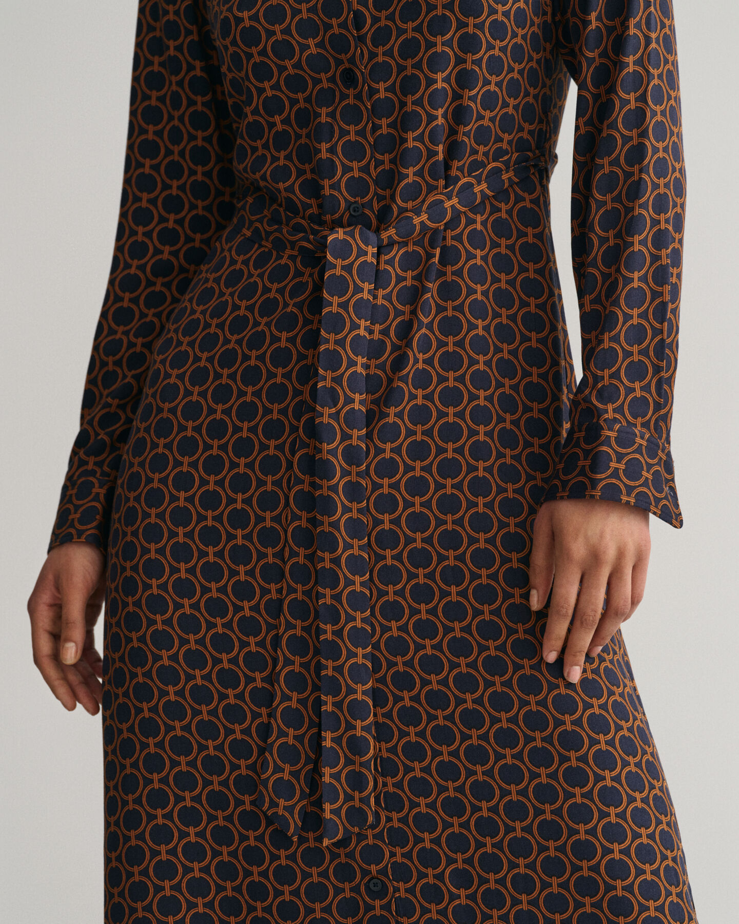 Slim fit Geometric skjortkl&auml;nning