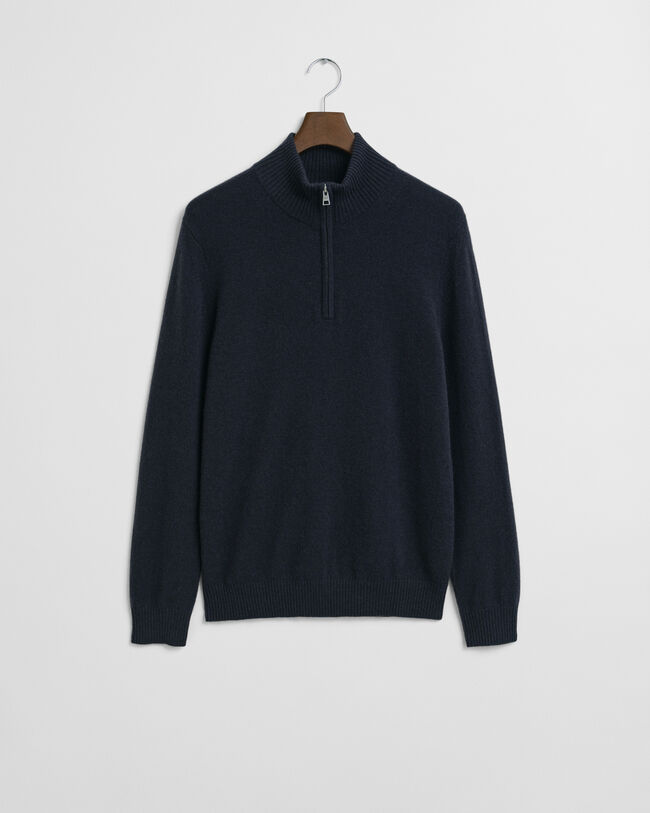 Kashmirtröja med half-zip