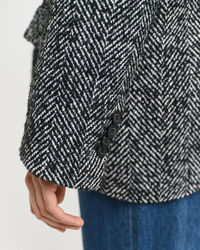 Relaxed fit kavaj med fiskbensmönster