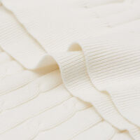 Kabelstickad polotröja i bomullsstretch