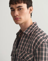 Relaxed fit twillskjorta med dragkedja