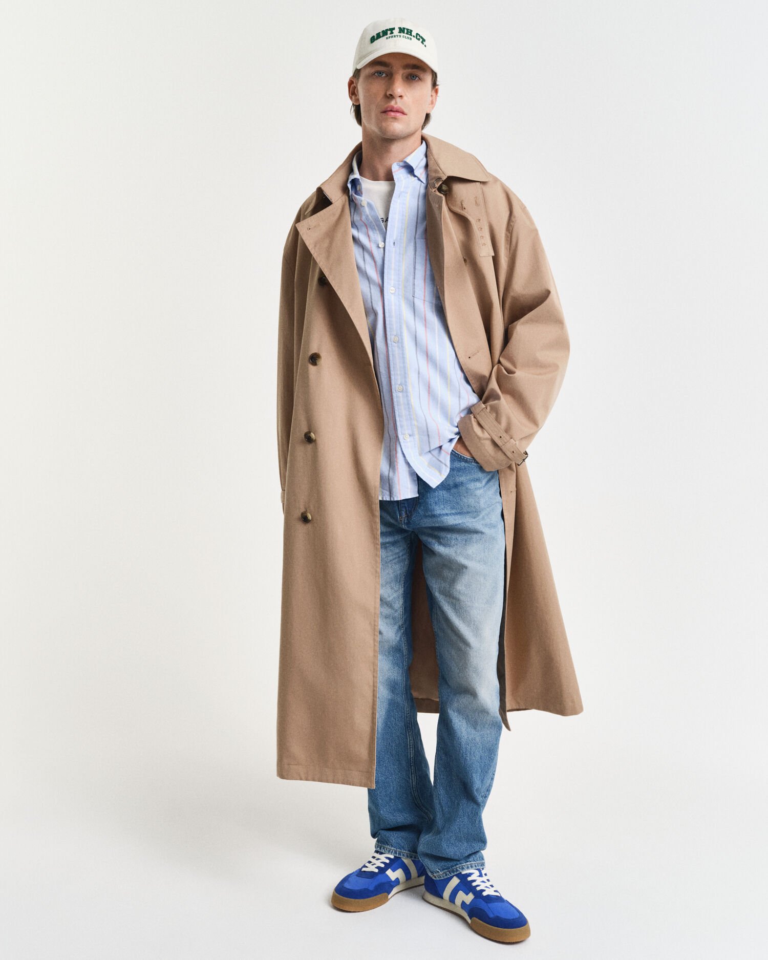 Regular fit klassisk randig oxfordskjorta