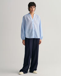 Relaxed fit blus i bomull och silke