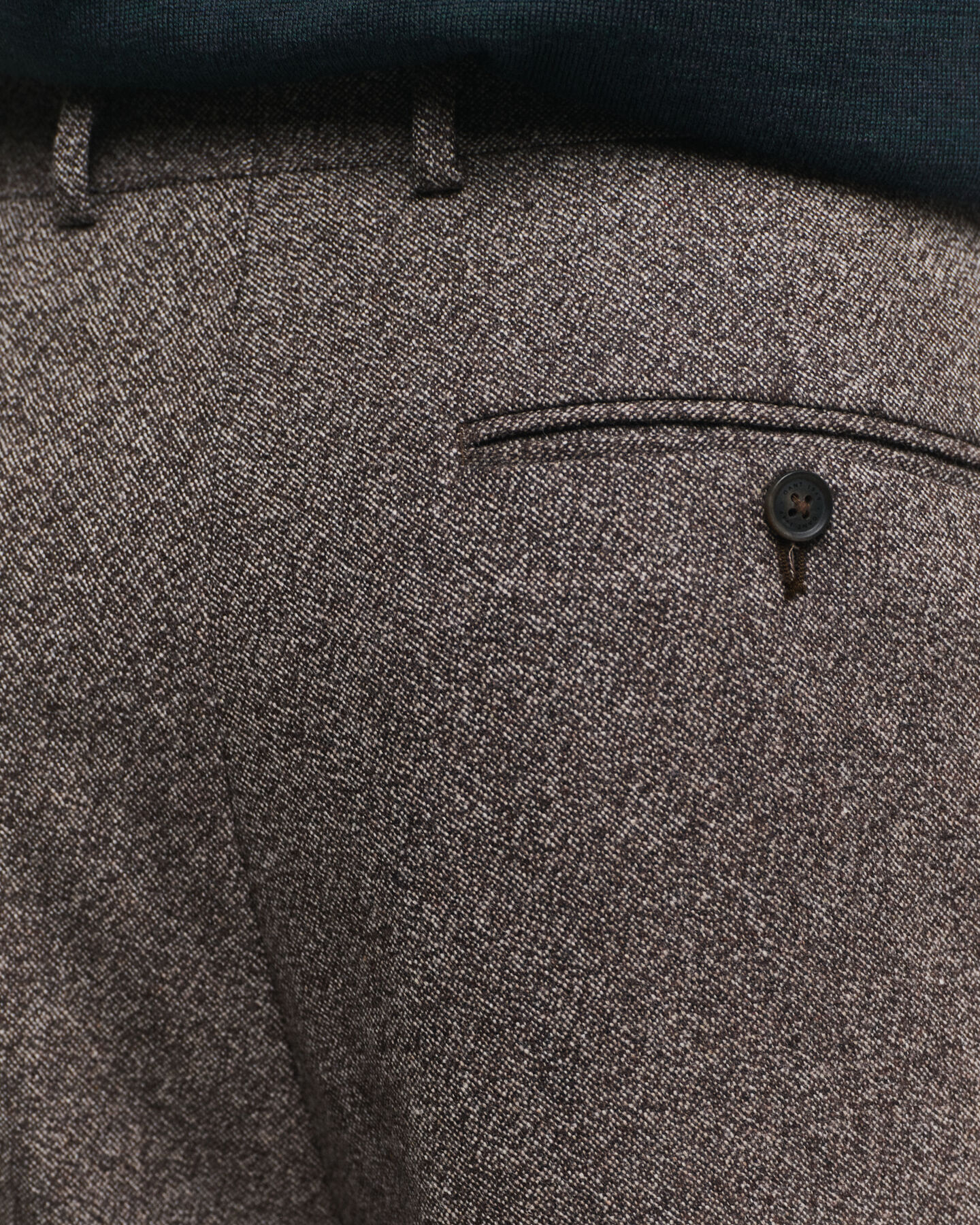 Relaxed fit kostymbyxor i moulinéull