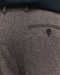 Relaxed fit kostymbyxor i moulinéull