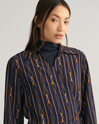 Regular fit randig omlottklänning