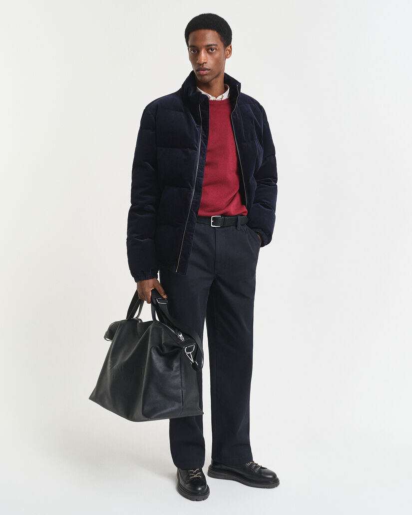 Rundhalsad tröja i superfin lammull