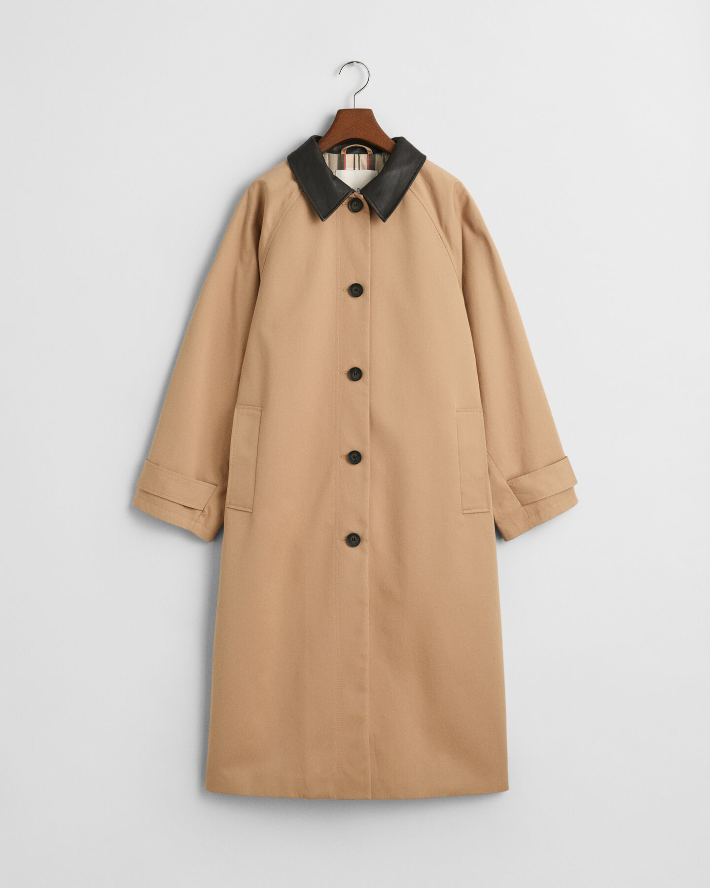 Car Coat med skinnkrage