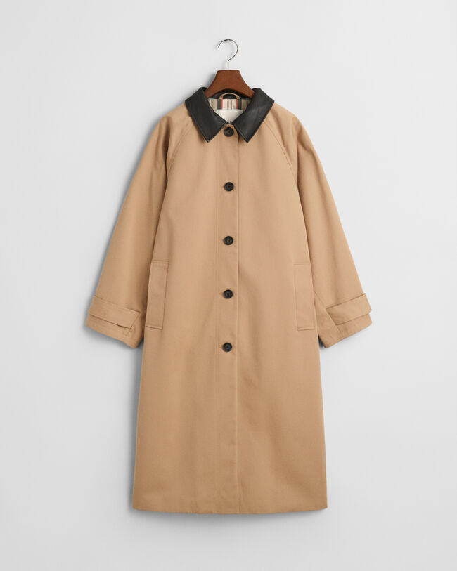 Car Coat med skinnkrage