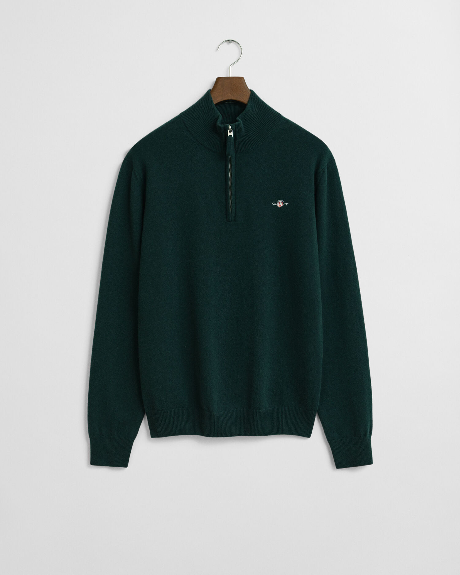 Tröja i superfin lammull med half-zip