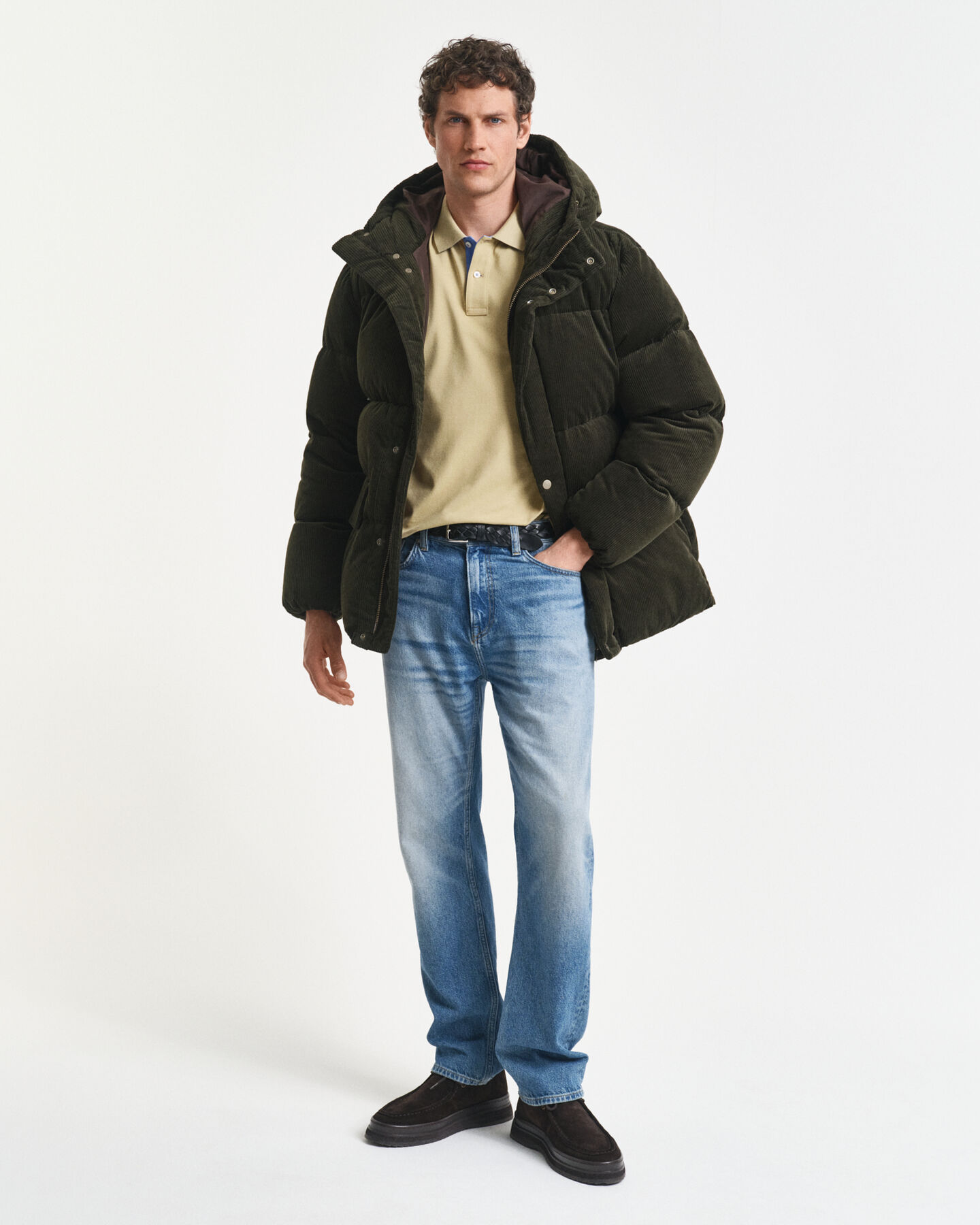 Kontrastfärgad pikétröja