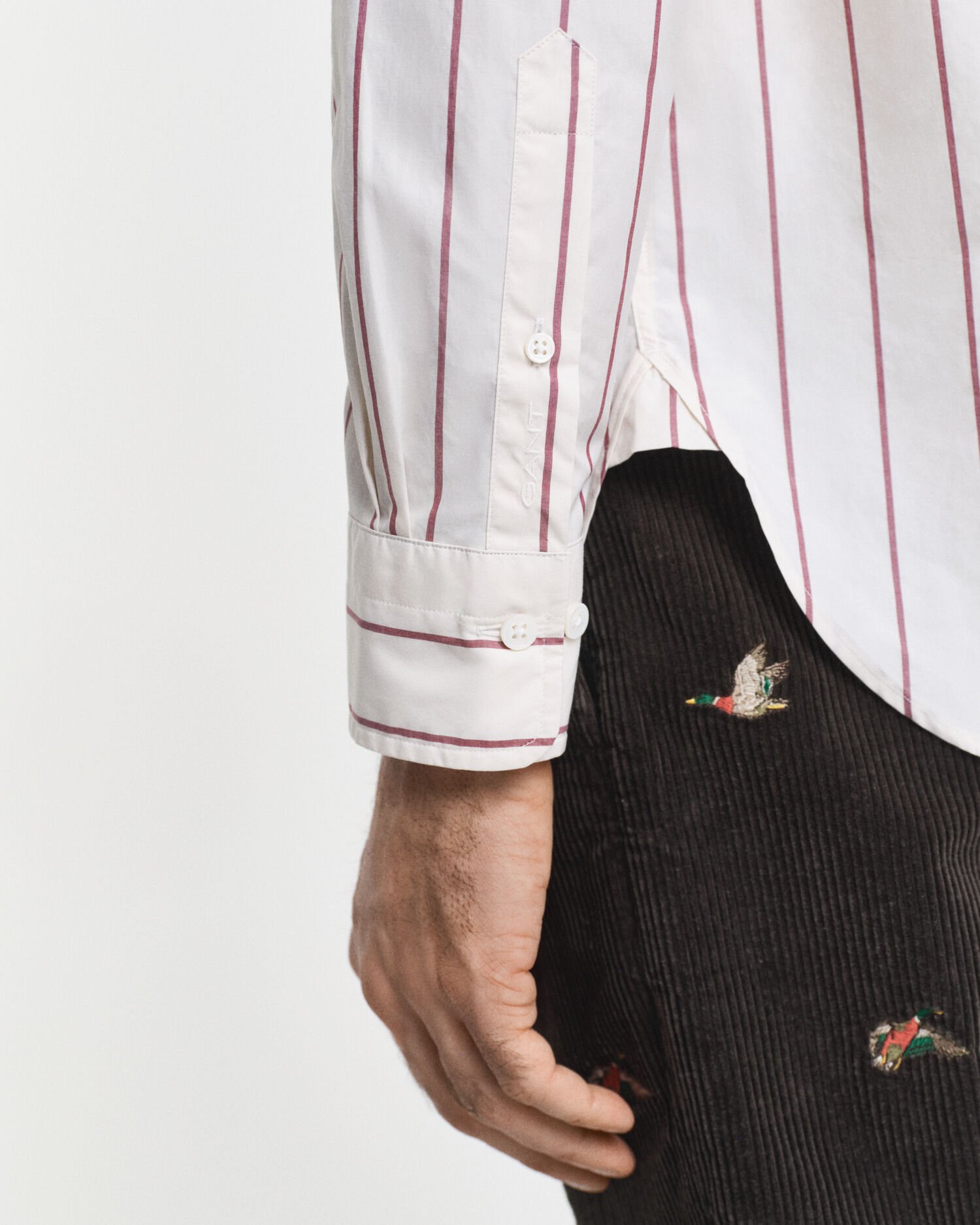 Relaxed fit Heritage randig poplinskjorta