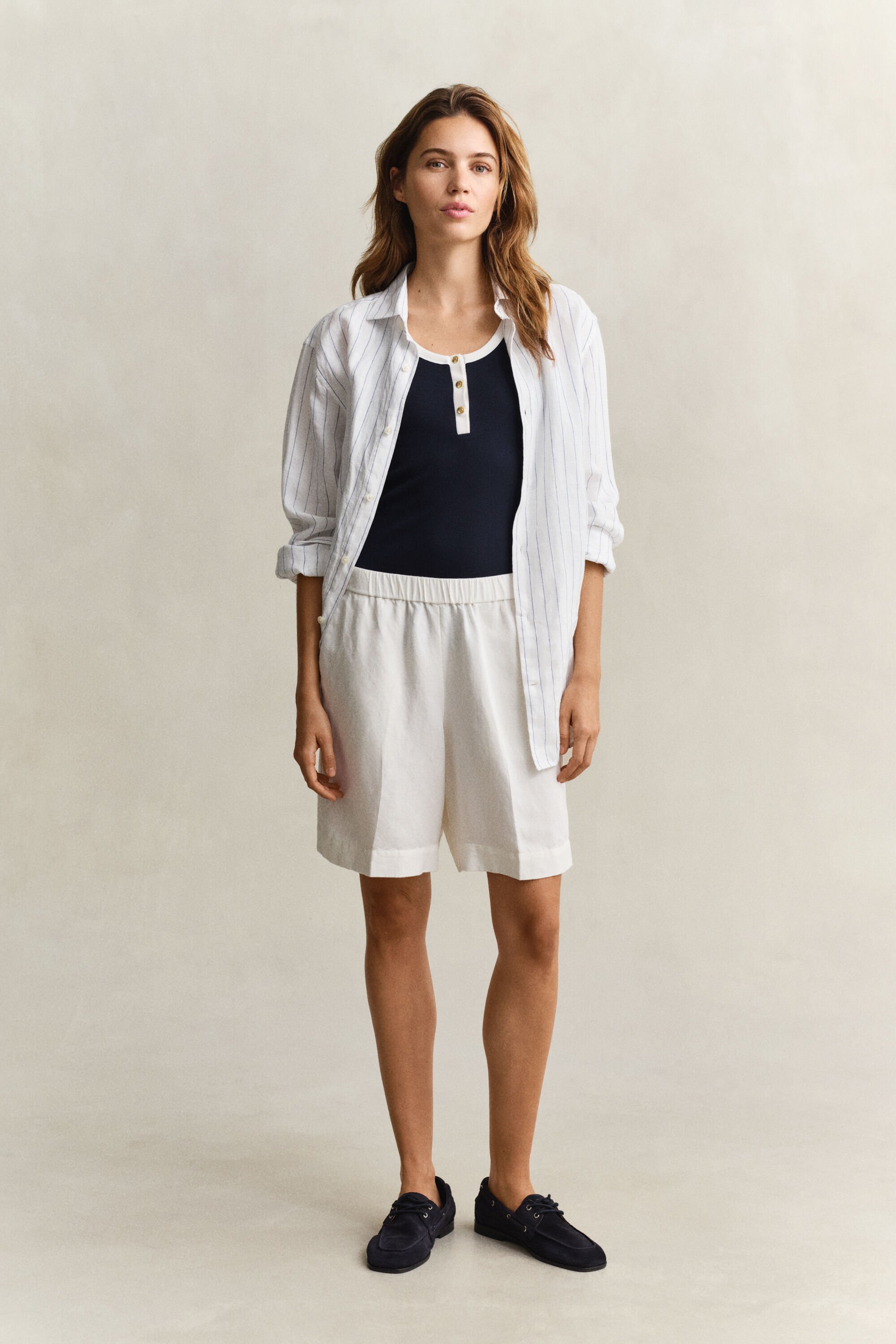 Shorts i linneblandning