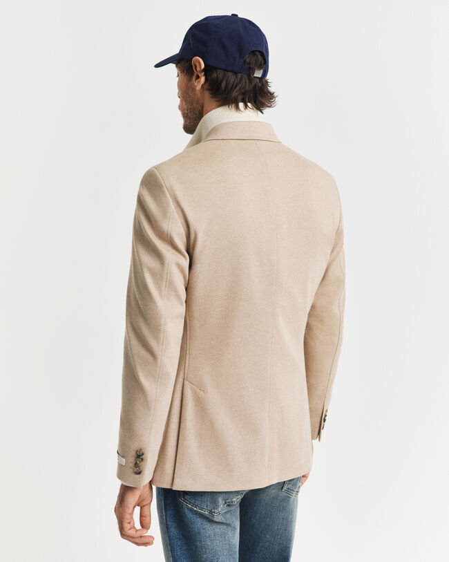 Slim fit tv&aring;f&auml;rgad jerseykavaj