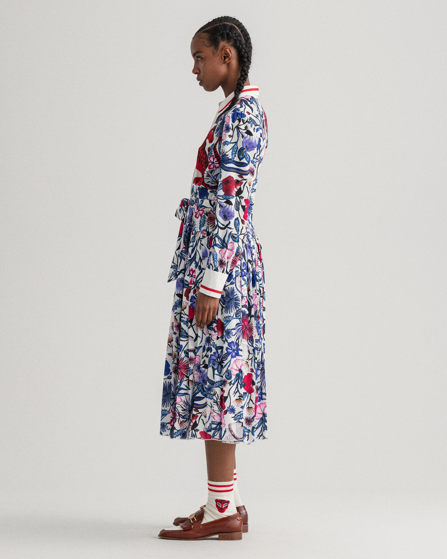 Tiger Flower plisserad kl&auml;nning